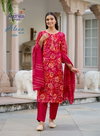 Alexa Vol 6 By Radhika Vertican Silk Foil Printed Kurti With Pant Dupatta Wholesale In India
